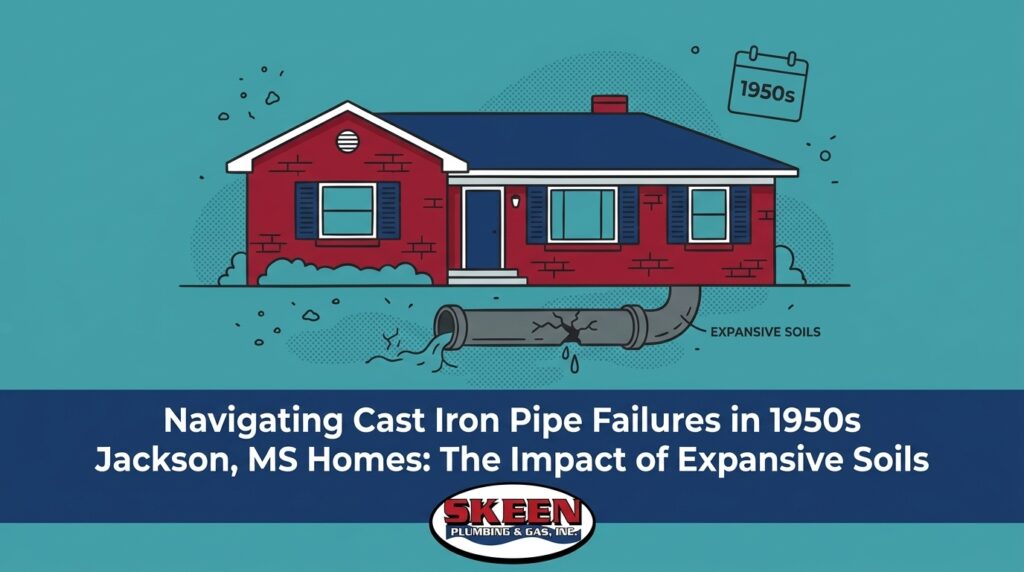Navigating Cast Iron Pipe Failures in 1950s Jackson, MS Homes: The Impact of Expansive Soils — featured image
